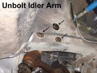 Unbolt Idler Arm