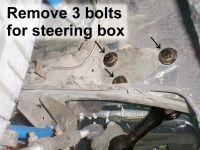 Unbolt Steering Box