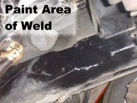 Paint area of weld