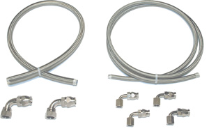 Stainless Steel Braided - Power Steering Hose Kit